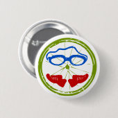 Badge Rond 5 Cm Visage de triathlon (Devant & derrière)