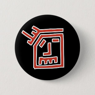Badge Rond 5 Cm Visage de trouille