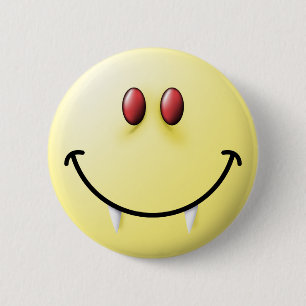 Badge Rond 5 Cm Visage de vampire