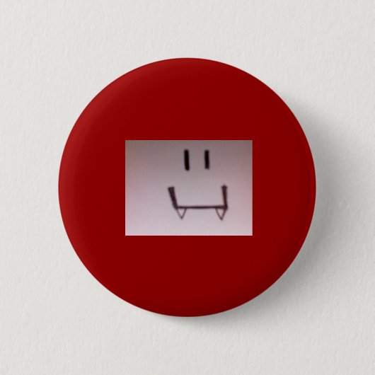 Badge Rond 5 Cm visage de vampire (Devant)