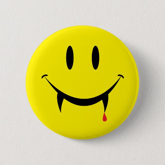 Badge Rond 5 Cm Visage de vampire (Devant)