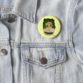Badge Rond 5 Cm Visage de Veggie (En situation)