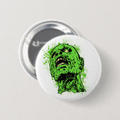 Badge Rond 5 Cm Visage de zombi (Devant & derrière)