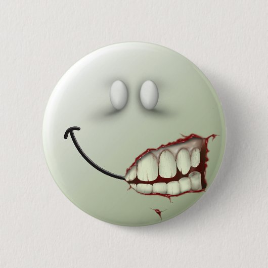 Badge Rond 5 Cm Visage de zombi (Devant)