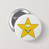 Badge Rond 5 Cm Visage d'étoile (Devant & derrière)