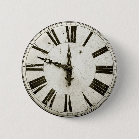 Badge Rond 5 Cm Visage d'horloge (Devant)