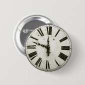 Badge Rond 5 Cm Visage d'horloge (Devant & derrière)