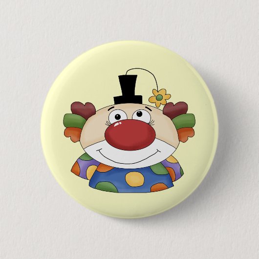 Badge Rond 5 Cm Visage doux de clown (Devant)