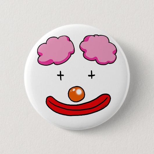 Badge Rond 5 Cm Visage drôle de clown (Devant)