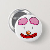 Badge Rond 5 Cm Visage drôle de clown (Devant & derrière)