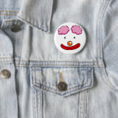 Badge Rond 5 Cm Visage drôle de clown (En situation)
