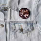 Badge Rond 5 Cm Visage du tigre (En situation)