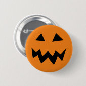 Badge Rond 5 Cm Visage effrayant de citrouille de Halloween (Devant & derrière)