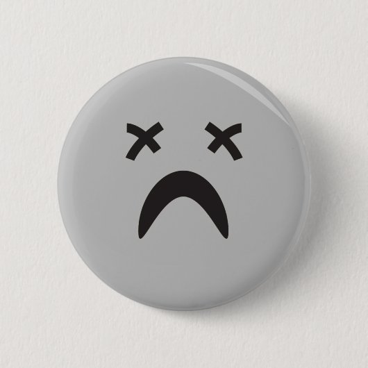 Badge Rond 5 Cm visage goth emo (Devant)