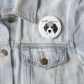 Badge Rond 5 Cm Visage heureux du beagle (En situation)