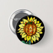 Badge Rond 5 Cm VISAGE HEUREUX par SHARON SHARPE (Devant & derrière)