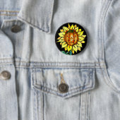 Badge Rond 5 Cm VISAGE HEUREUX par SHARON SHARPE (En situation)