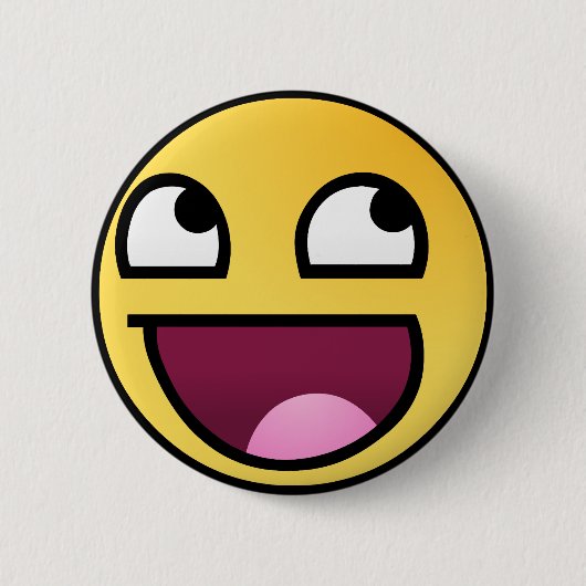 Badge Rond 5 Cm Visage impressionnant (Devant)