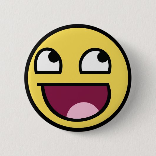 Badge Rond 5 Cm Visage impressionnant (Devant)