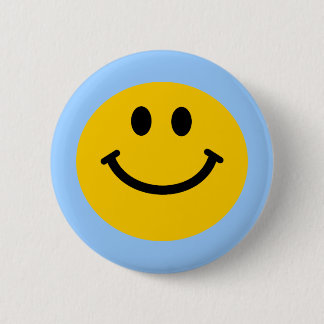 Badge Rond 5 Cm Visage jaune