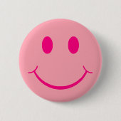 Badge Rond 5 Cm Visage Joyeux Rétro (Devant)