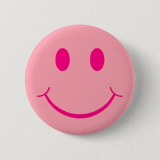 Badge Rond 5 Cm Visage Joyeux Rétro (Devant)
