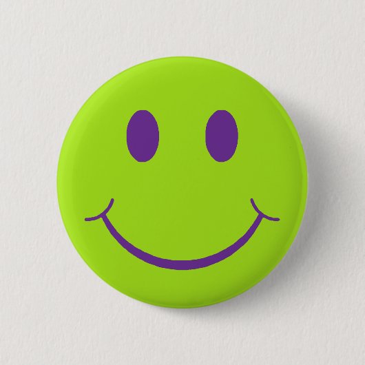 Badge Rond 5 Cm Visage Joyeux Rétro (Devant)