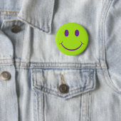 Badge Rond 5 Cm Visage Joyeux Rétro (En situation)