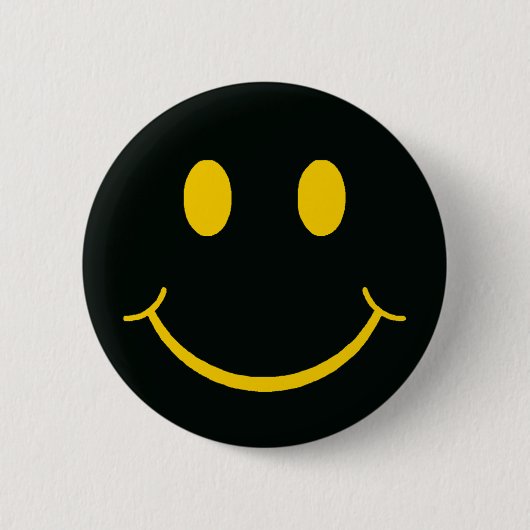 Badge Rond 5 Cm Visage Joyeux Rétro (Devant)