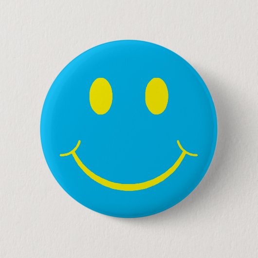 Badge Rond 5 Cm Visage Joyeux Rétro (Devant)