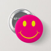 Badge Rond 5 Cm Visage Joyeux Rétro (Devant & derrière)