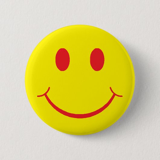 Badge Rond 5 Cm Visage Joyeux Rétro (Devant)