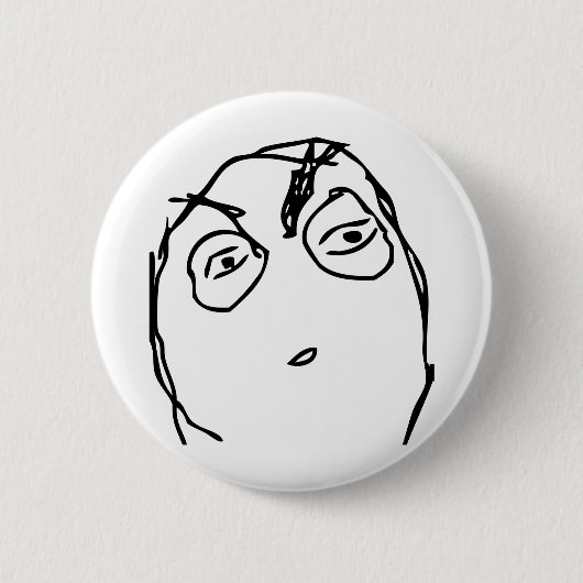Badge Rond 5 Cm Visage méfiant (Devant)