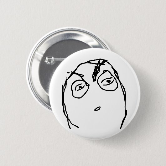 Badge Rond 5 Cm Visage méfiant (Devant & derrière)