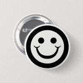 BADGE ROND 5 CM VISAGE NOIR ET BLANC (Devant & derrière)