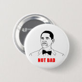 Badge Rond 5 Cm Visage non mauvais de rage de meme d'Obama comique (Devant & derrière)