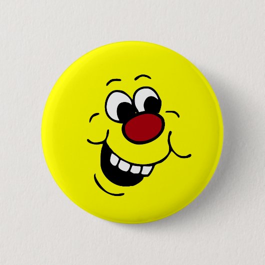 Badge Rond 5 Cm Visage sage Grumpey (Devant)