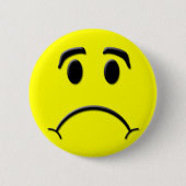 Badge Rond 5 Cm Visage triste (Devant)