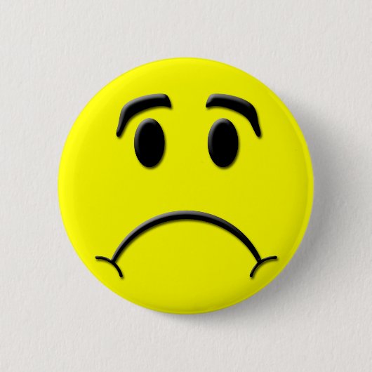 Badge Rond 5 Cm Visage triste (Devant)
