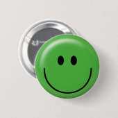 Badge Rond 5 Cm Visage vert heureux (Devant & derrière)