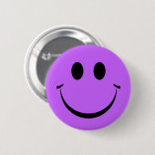 Badge Rond 5 Cm Visage violet joyeux mignon (Devant & derrière)