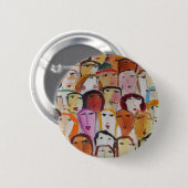 Badge Rond 5 Cm Visages (Devant & derrière)