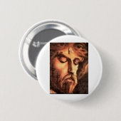 BADGE ROND 5 CM VISAGES MULTIPLES DE JÉSUS (Devant & derrière)