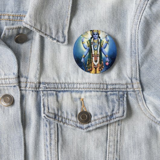 Badge Rond 5 Cm Vishnu (En situation)