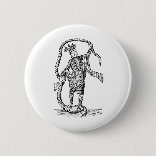 Badge Rond 5 Cm Vishnu dans le 8ème avatar (Devant)