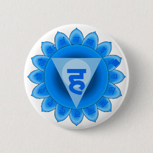 Badge Rond 5 Cm Vishuddha la gorge Chakra