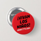 Badge Rond 5 Cm Visibilité directe Niños de Vivan de ¡ ! | (Devant & derrière)