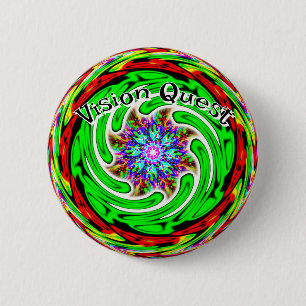 Badge Rond 5 Cm Vision Quest ( vous pouvez modifier les mots )