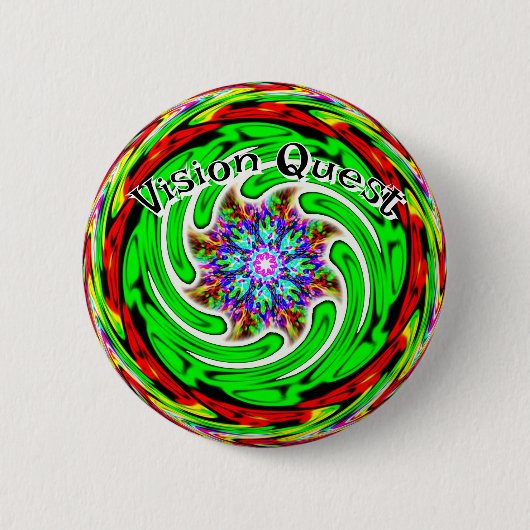 Badge Rond 5 Cm Vision Quest ( vous pouvez modifier les mots ) (Devant)