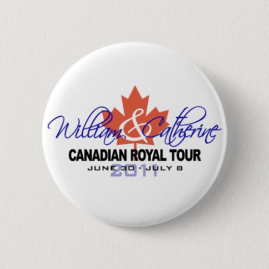 Badge Rond 5 Cm Visite royale de Canidian - William et Kate 2011 (Devant)